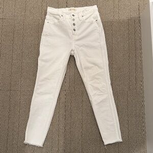 Madewell 10” High-Rise Skinny Crop white jeans size 28